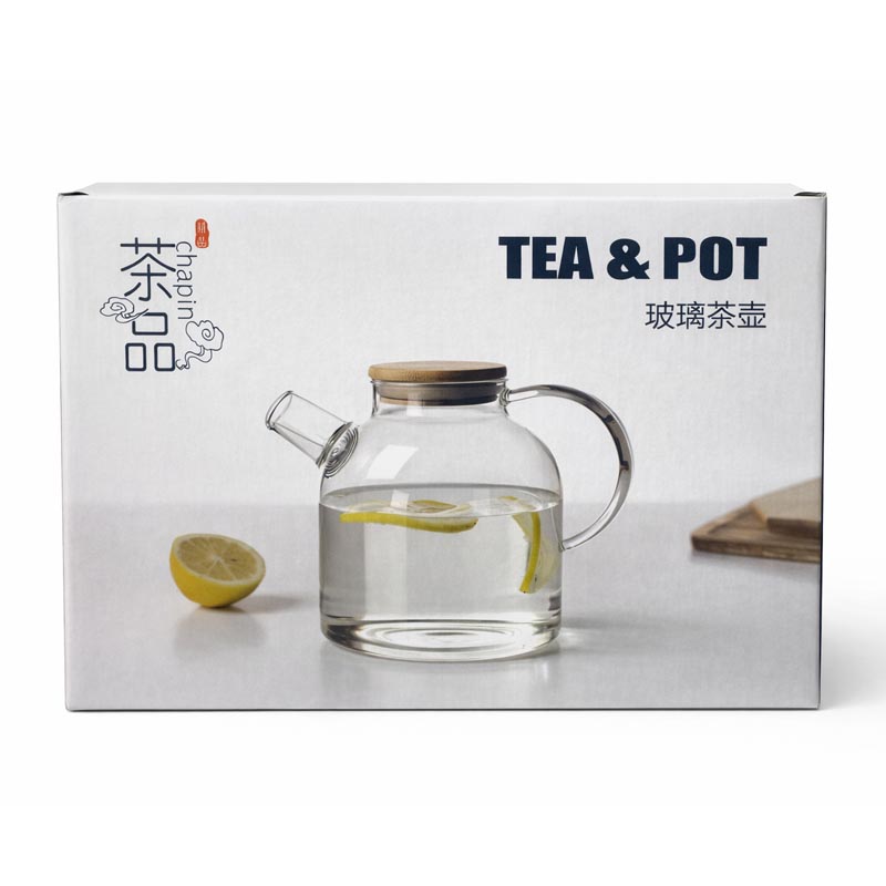 ابريق زجاج شفاف بغطاء ستيل – سعة 2 لتر