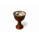 مبخرة بتصميم لون خشبي مقاس 10 سم مع وعاء داخلي معدني