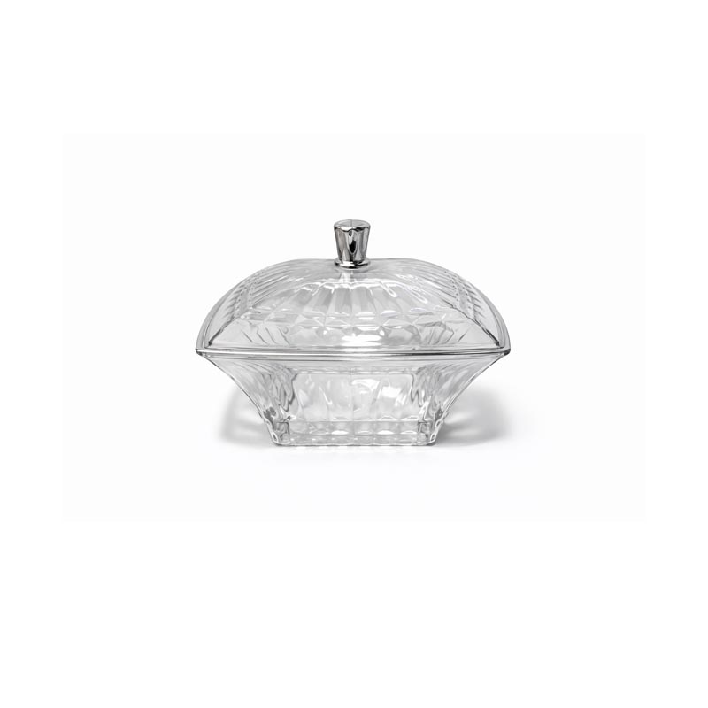 Transparent Acrylic Date and Sugar Bowl 16 × 12 cm with Lid