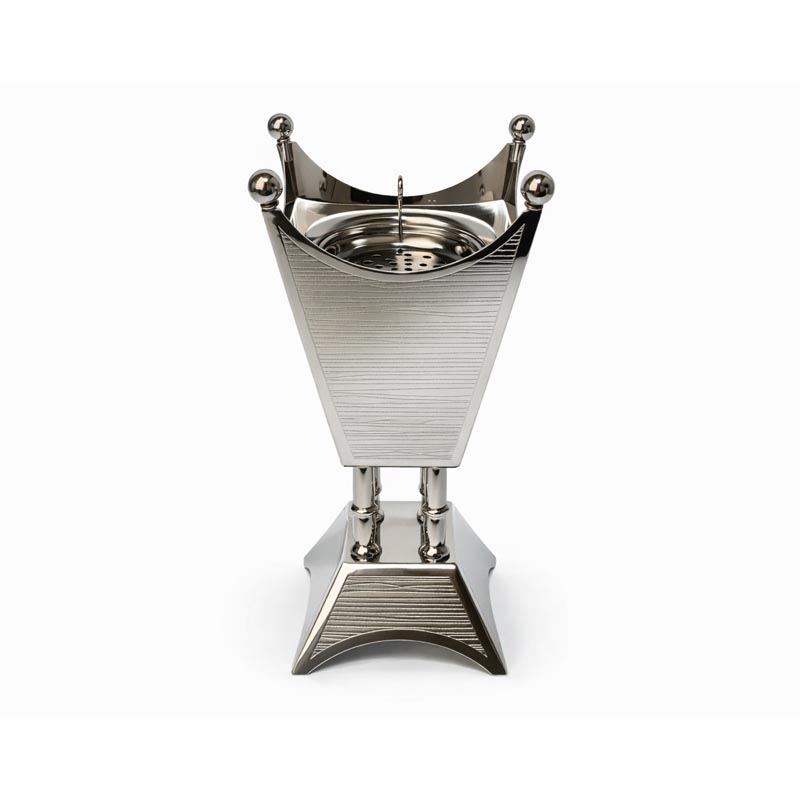 مبخرة ستانلس استيل فضي 26 × 11 سم