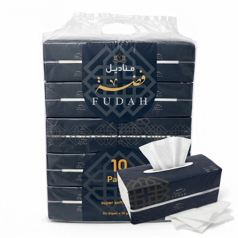 فضة مناديل وجه 600 منديل - 10 حبة فضة مناديل وجه 600 منديل - 10 حبة