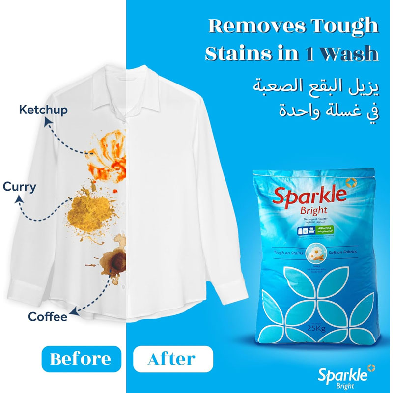 سباركل مسحوق غسيل برايت متعدد الاستخدامات 25 كج سباركل مسحوق غسيل برايت متعدد الاستخدامات 25 كج