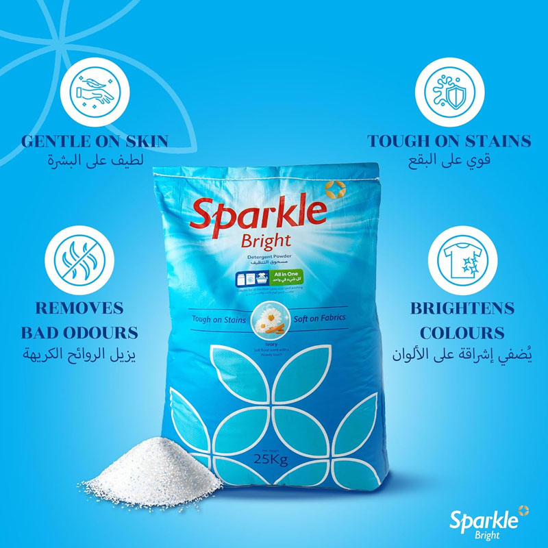 سباركل مسحوق غسيل برايت متعدد الاستخدامات 25 كج سباركل مسحوق غسيل برايت متعدد الاستخدامات 25 كج