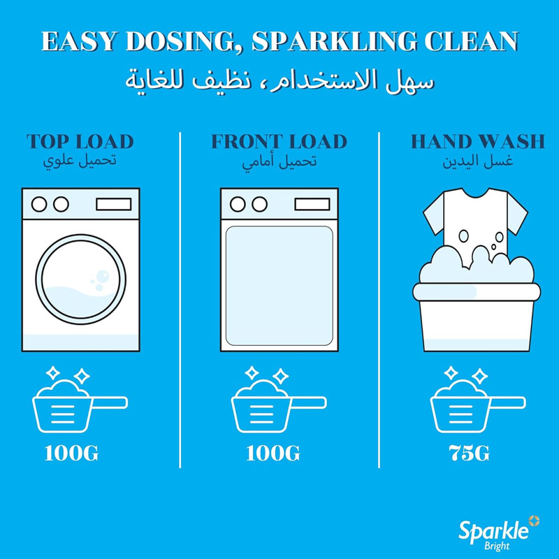 سباركل مسحوق غسيل برايت متعدد الاستخدامات 25 كج سباركل مسحوق غسيل برايت متعدد الاستخدامات 25 كج