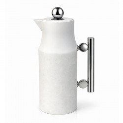 ترمس قهوة وشاي 1 لتر ابيض منقوش ترمس قهوة وشاي 1 لتر ابيض منقوش