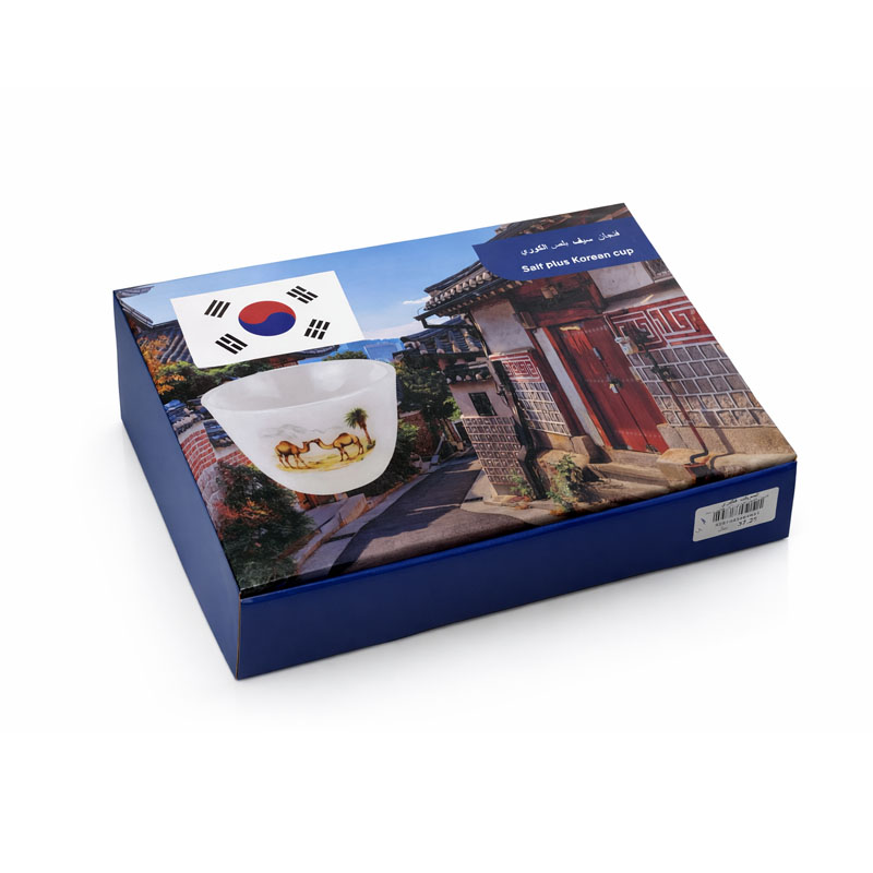 فنجال قهوة سيف بلص كوري ابو جملين مقاس وسط 6.5 سم