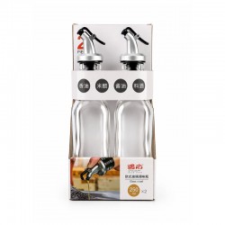 طقم علب زيت وخل زجاج 250 مل 2 حبة