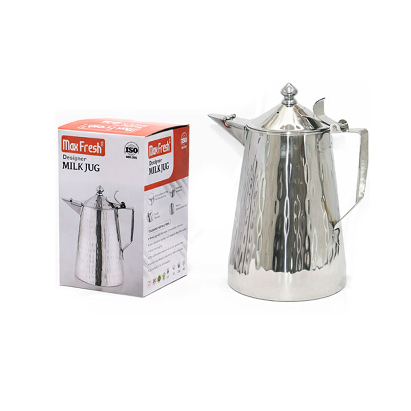 ابريق استيل بكرج منقوش 2 لتر لتحضير القهوة والحليب – صناعة هندية