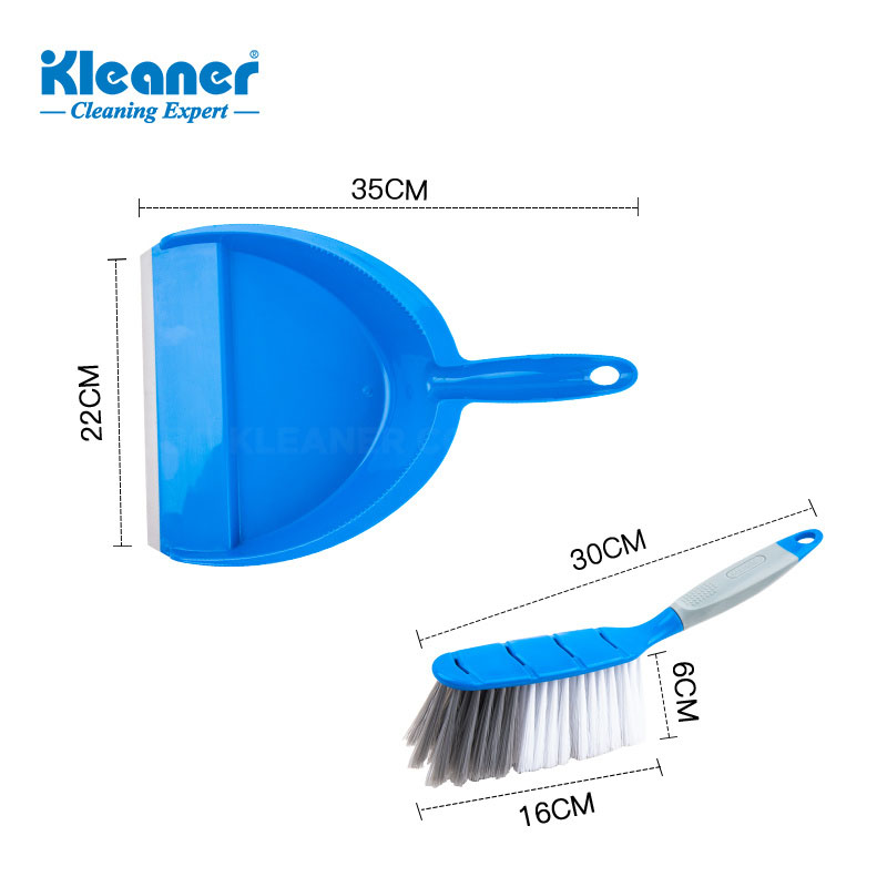 طقم جاروف وفرشاة تنظيف بشعيرات PP عرض 36 سم