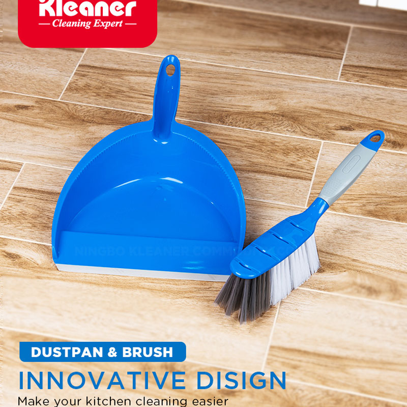 طقم جاروف وفرشاة تنظيف بشعيرات PP عرض 36 سم