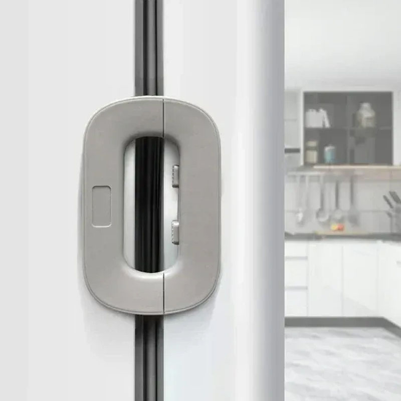 قفل امان لباب الثلاجة والفريزر للاطفال بتثبيت لاصق بدون ادوات