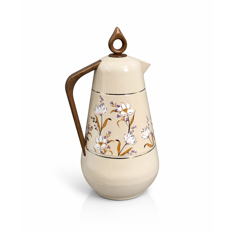 ترمس هيفاء 1 لتر بمقبض لون خشبي