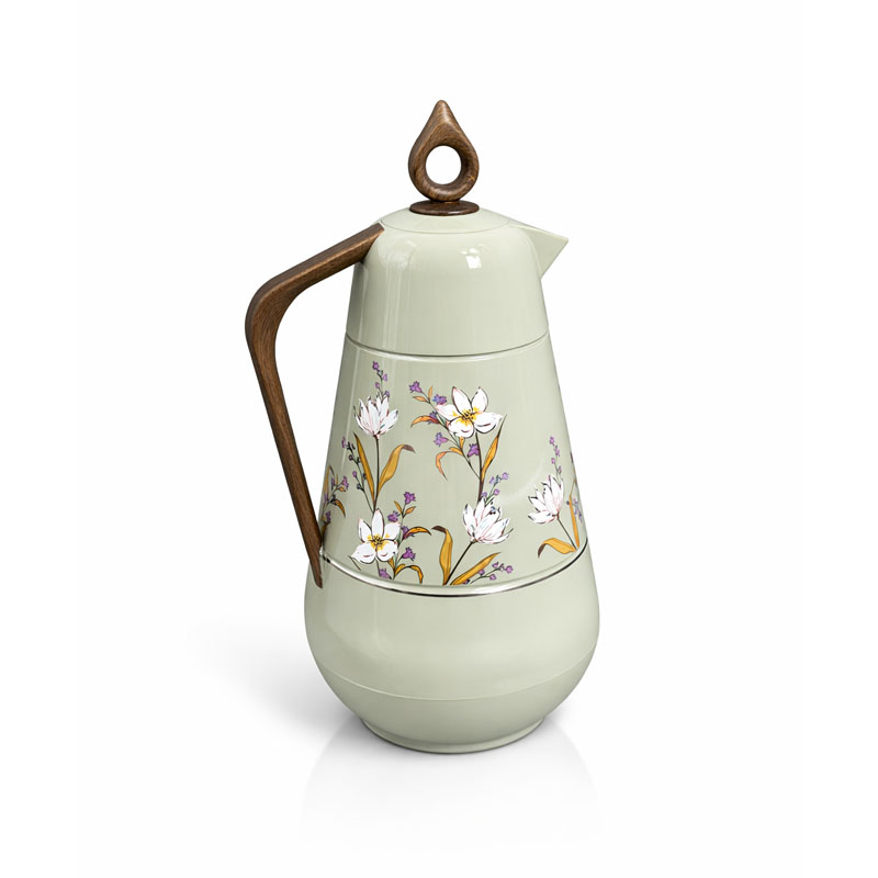 ترمس هيفاء 1 لتر بمقبض لون خشبي