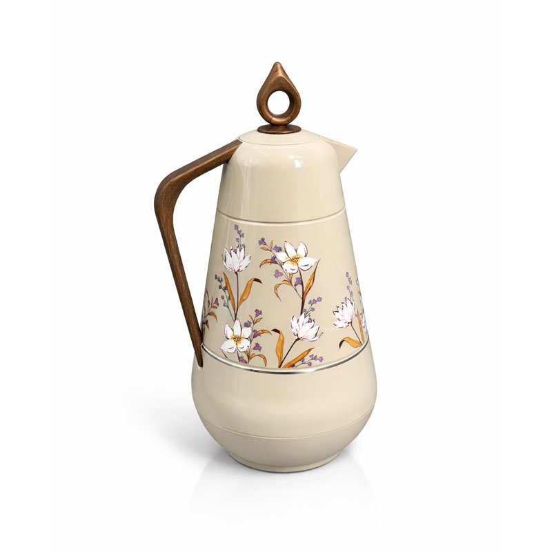 ترمس هيفاء 1 لتر بمقبض لون خشبي