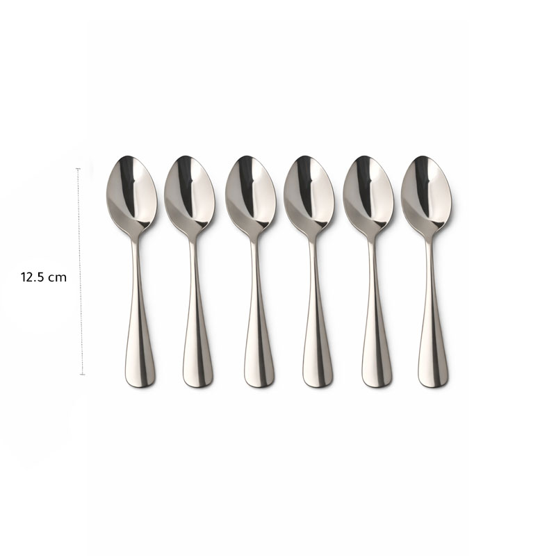 طقم ملاعق شاي ستانلس ستيل صغير | 12.5 سم - عدد 6 حبات