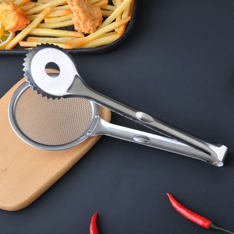 مصفاة استيل شبك بمقبض طويل - قطعة واحدة