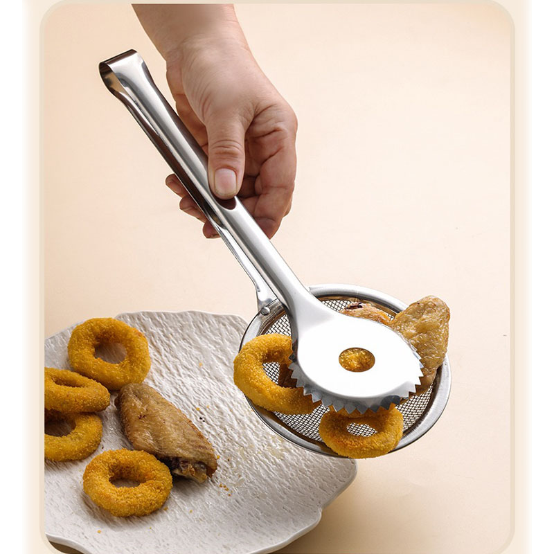 مصفاة استيل شبك بمقبض طويل - قطعة واحدة