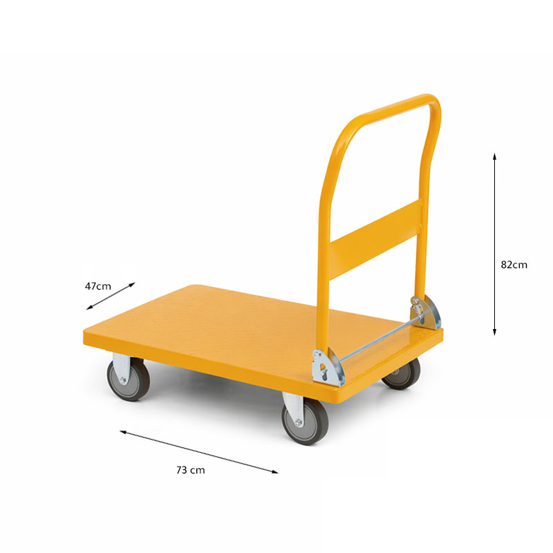 عربة نقل منصة حديد قابلة للطي | حمولة 350 كجم - مقاس 73 × 47 سم