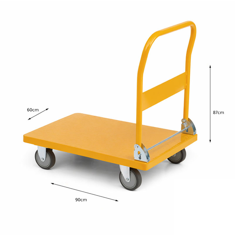 عربة نقل منصة حديد قابلة للطي 90 × 60 سم