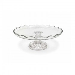 صحن زجاجي دائري بقاعدة