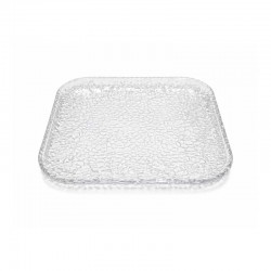 صحن زجاج مربع مسطح 26 سم