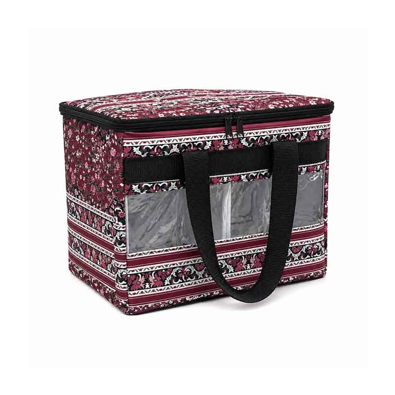 شنطة ترامس قماش مخمل بنافذة شفافة | تصميم عملي للحمل والتخزين