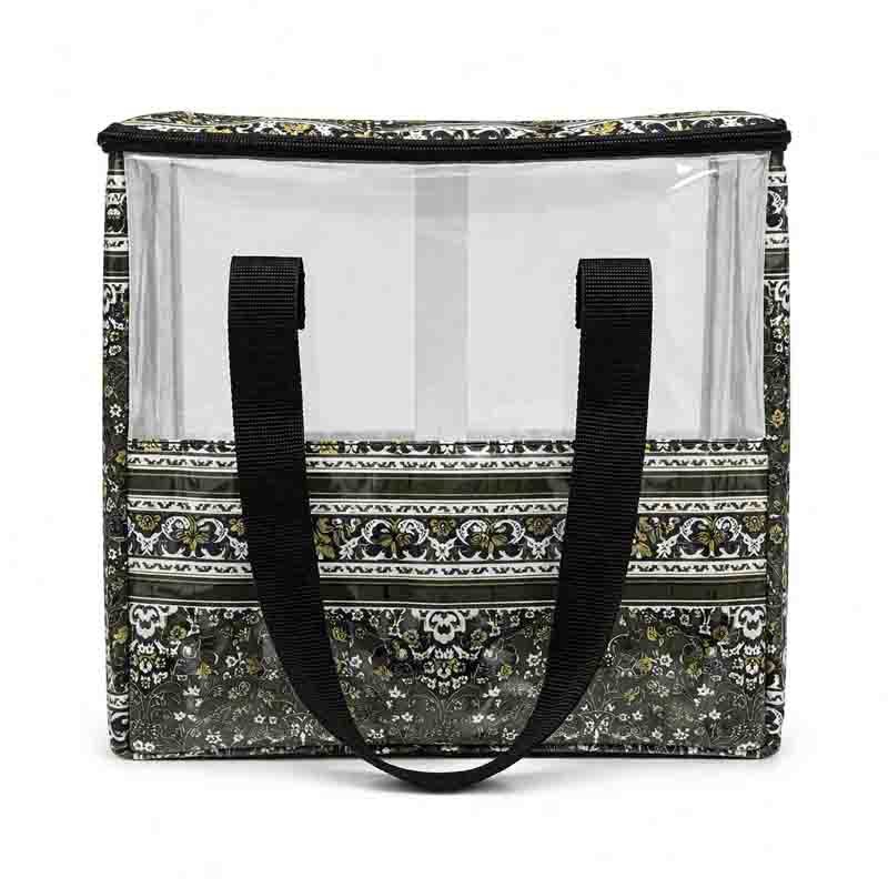 شنطة ترامس قماش مخمل مع نافذة شفافة | تصميم عملي للحمل والتنظيم