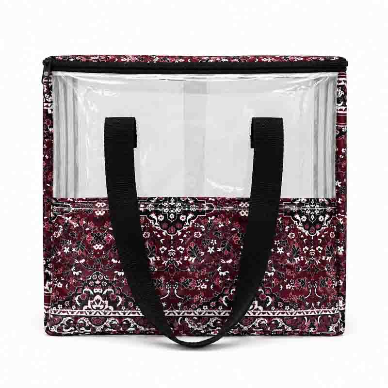 شنطة ترامس قماش مخمل مع نافذة شفافة | تصميم عملي للحمل والتنظيم