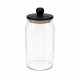 Clear Glass Storage Jar 2000 ml with Wooden Lid