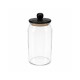 Clear Glass Storage Jar 1600 ml with Wooden Lid
