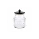 Small Clear Glass Storage Jar with Wooden Lid for Food Storage and Organization