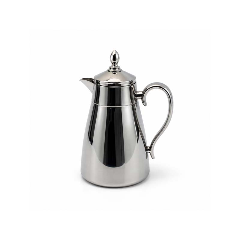 Shahad Chrome Thermos 0.65 Liter with Gold Handle for Hospitality and Serving Shahad Chrome Thermos 0.65 Liter with Gold Handle for Hospitality and Serving