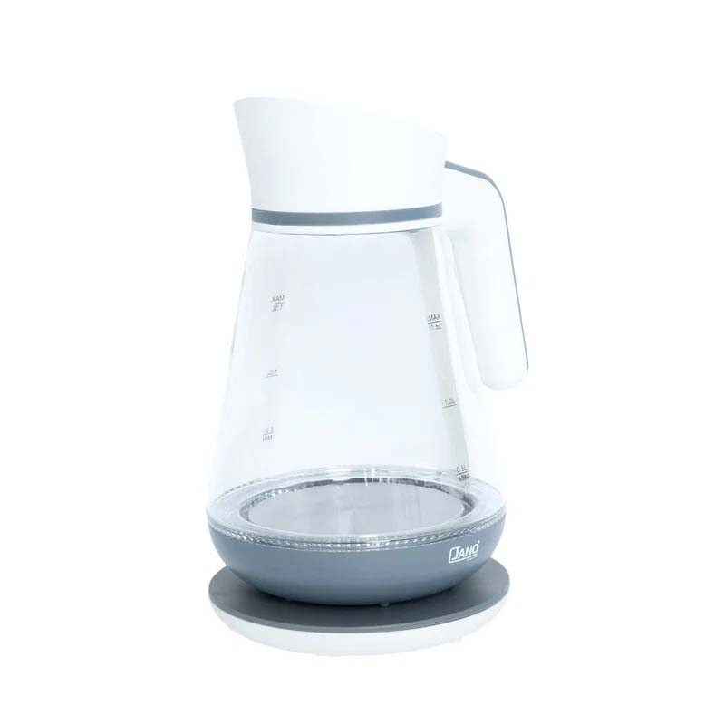 Jano Electric Glass Kettle 1.5 Liter 2200W with Heating Base and LED Light Jano Electric Glass Kettle 1.5 Liter 2200W with Heating Base and LED Light
