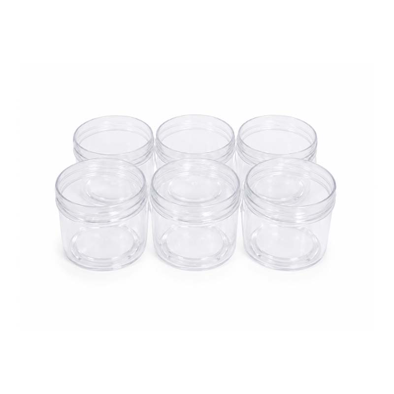 Bundle of 200 ml Clear Cylindrical Jars with Clear Lids Bundle of 200 ml Clear Cylindrical Jars with Clear Lids