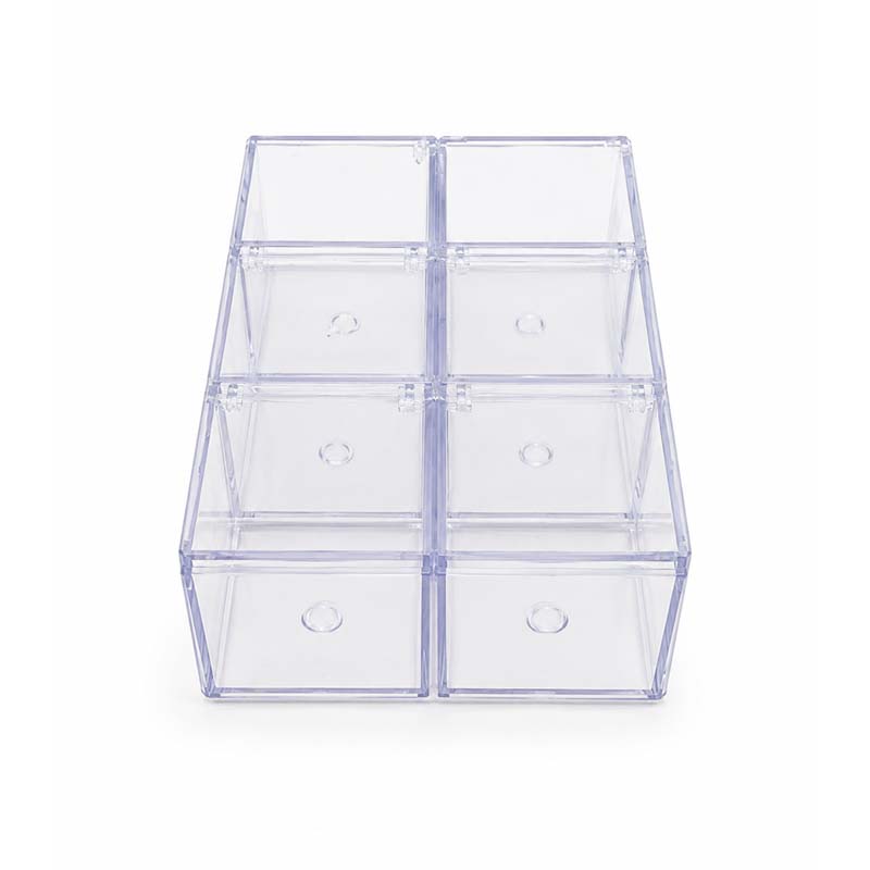 Bundle of Clear Acrylic Storage Boxes 10 × 10 cm - 6 pcs Bundle of Clear Acrylic Storage Boxes 10 × 10 cm - 6 pcs