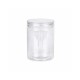 Pack of Clear Cylindrical Plastic Jars with Clear Lids 850 ml - 6 pcs Pack of Clear Cylindrical Plastic Jars with Clear Lids 850 ml - 6 pcs