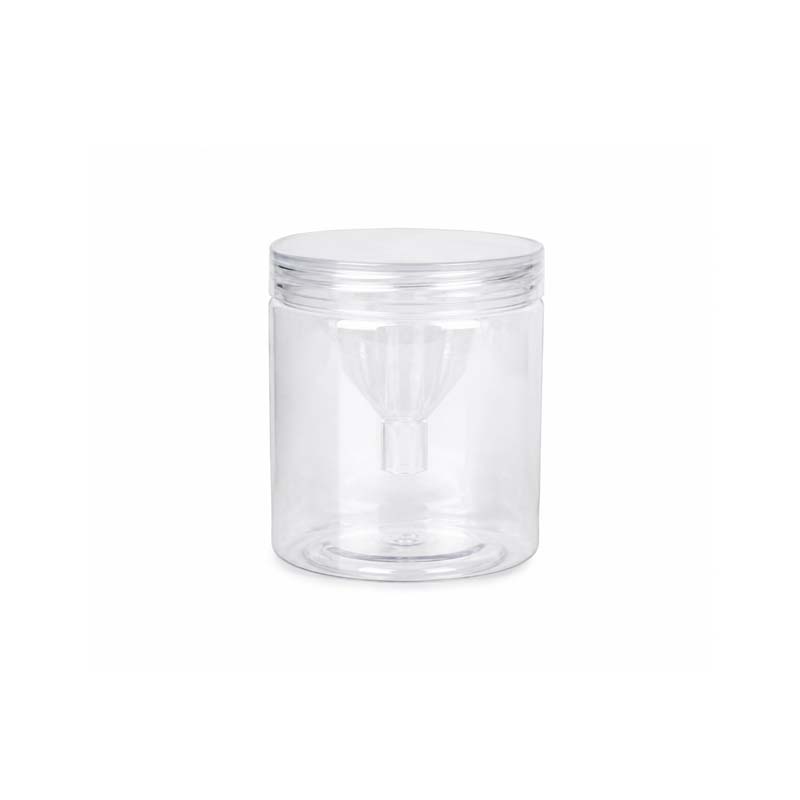 Pack of Clear Cylindrical Plastic Jars with Clear Lids 460 ml - 12 pcs Pack of Clear Cylindrical Plastic Jars with Clear Lids 460 ml - 12 pcs