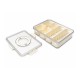 Rectangular Divided Plastic Food Storage Container with Lid and Handle