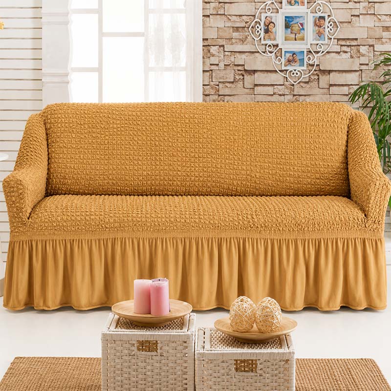 غطاء كنب ثنائي مرن بمقاس 130–160 سم مع تنورة سفلية غطاء كنب ثنائي مرن بمقاس 130–160 سم مع تنورة سفلية