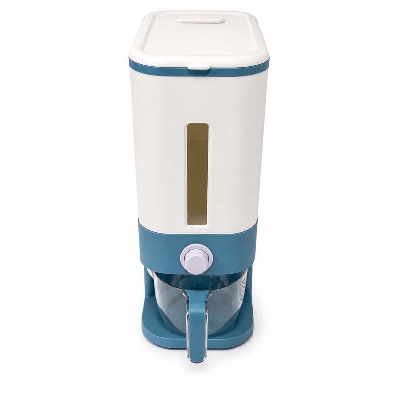 10 kg Plastic Grain Dispenser with Straining Cup and Side Compartment