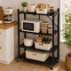 Black 5-Tier Foldable Storage Shelf, 127×70×37 cm Black 5-Tier Foldable Storage Shelf, 127×70×37 cm