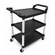 3-Tier Serving and Storage Trolley with Wheels, 75×44 cm