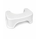 White Squatting Stool for Western Toilet - Curved Design