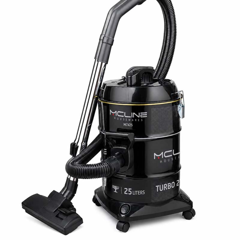 MC Line MCVC25 Vacuum Cleaner 25L 2200W - 4.2 m Cord with Metal Telescopic Tube