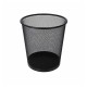 Medium Metal Mesh Waste Bin - Round Design in Black