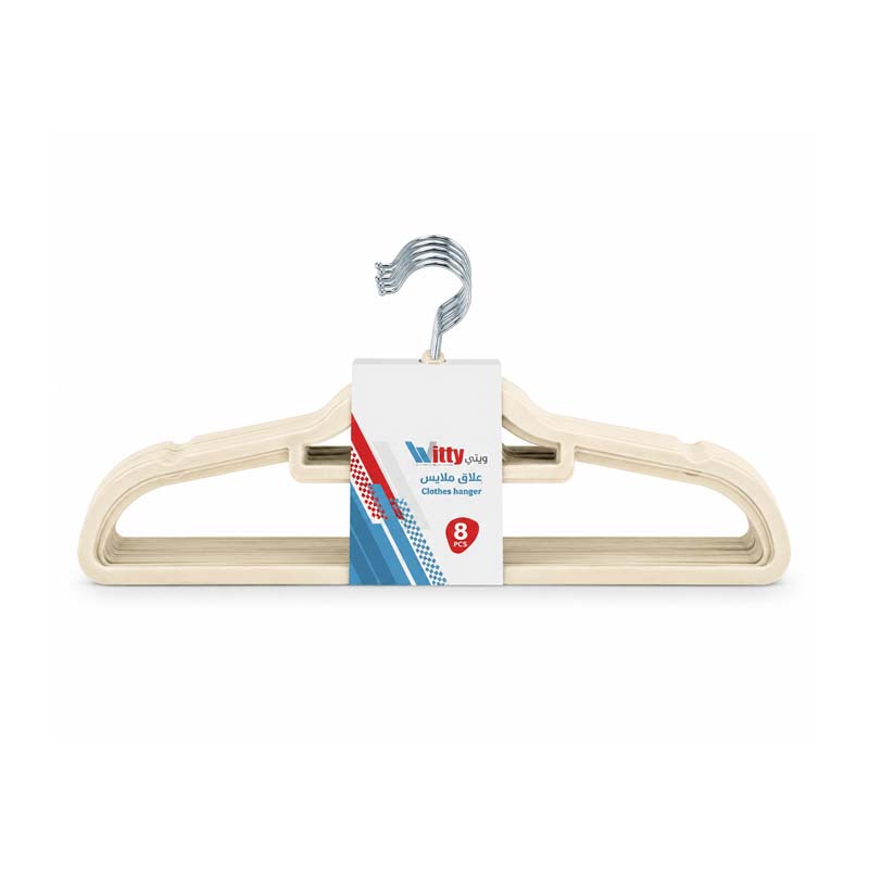 Witty Velvet Bridge Clothes Hangers | 42 cm - 8 pcs