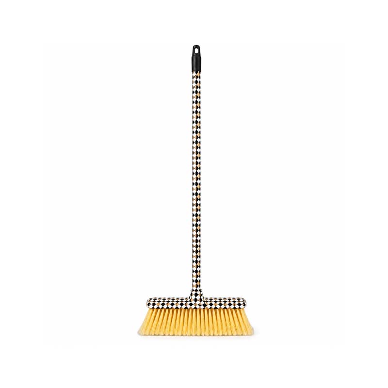 Cleaning Broom with Long Iron Handle and Wide Head