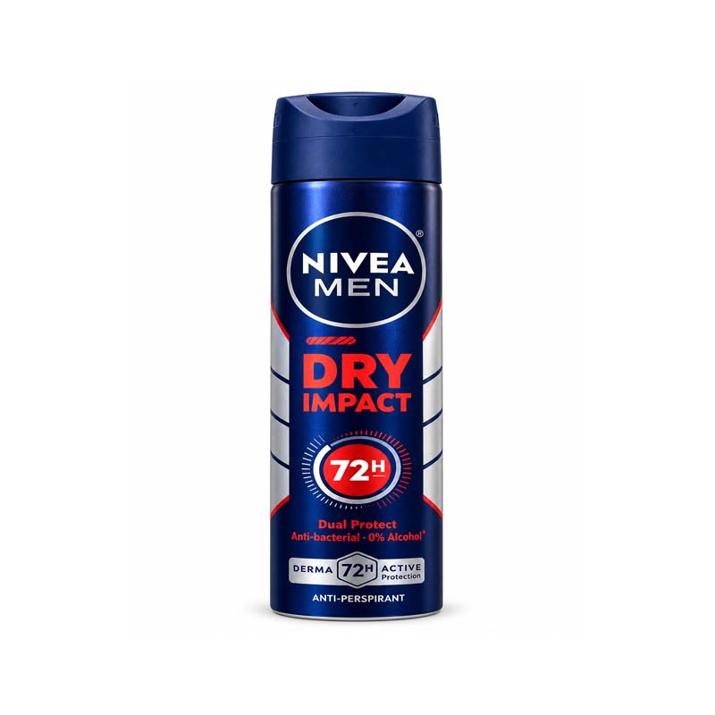 نيفيا مين DRY IMPACT بخاخ مضاد للتعرق للرجال – حماية حتى 72 ساعة – 150 مل