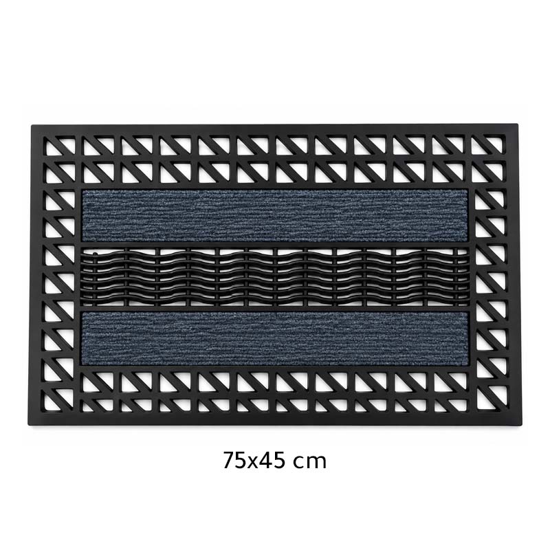 دعاسة باب مستطيلة سوداء 75×45 سم