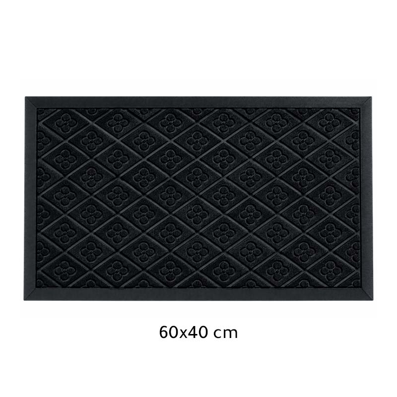 دعاسة باب مستطيلة سوداء 60×40 سم